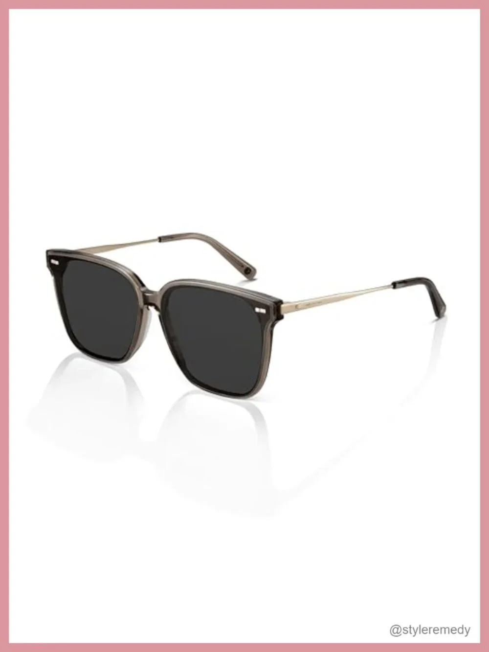 Retro Square Polarized Oversized Sunglasses UV400 Protection for Women Men